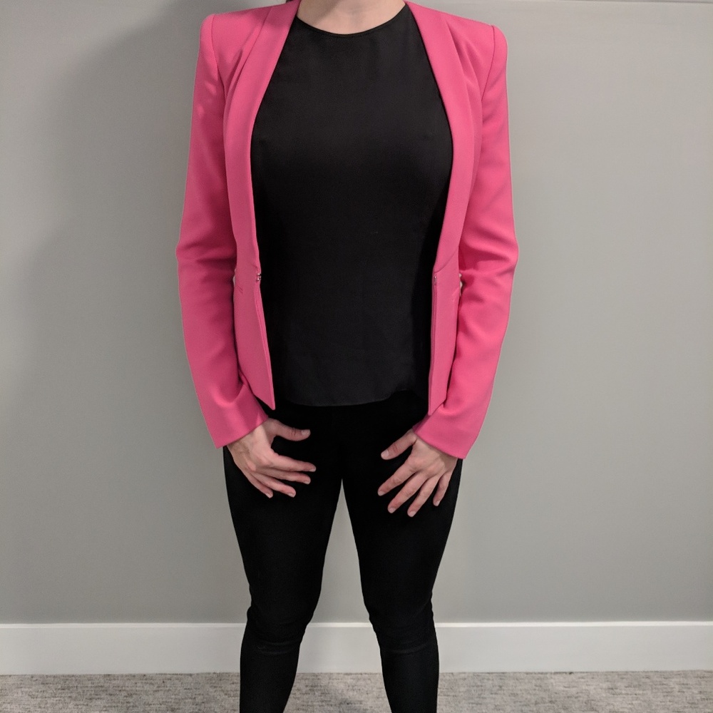 BCBGMaxAzria Hot Pink Power Blazer